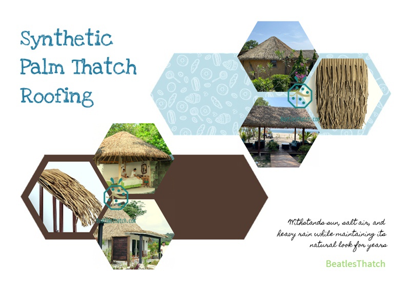 Faux palm thatch roof materials used for bahay kubo, garden shed, tiki hut, nipa hut, BBQ, beach house, gazebo, bungalow construction Faux palm thatch roof materials used for bahay kubo, garden shed, tiki hut, nipa hut, BBQ, beach house, gazebo, bungalow construction