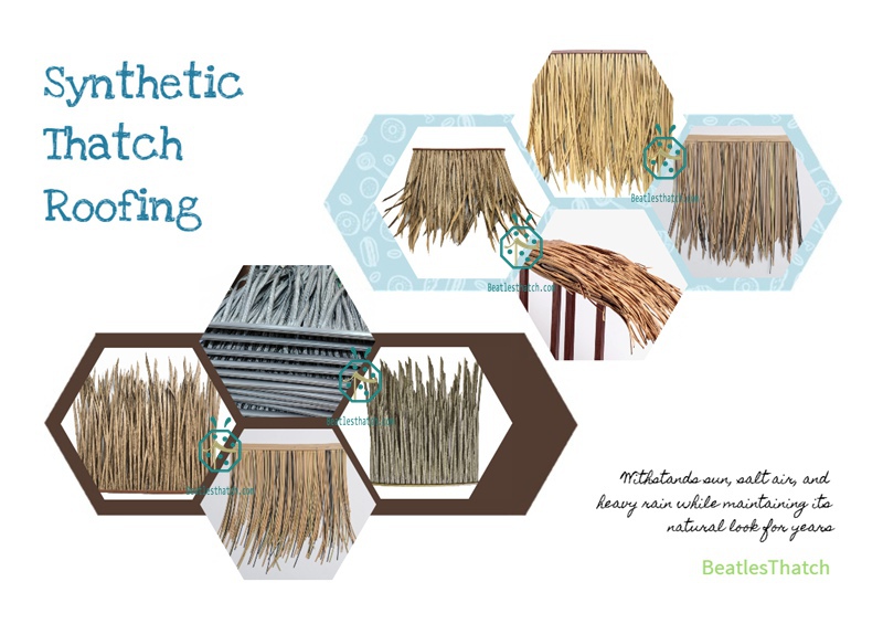 Durable PE thatch roofing materials from China supplier
