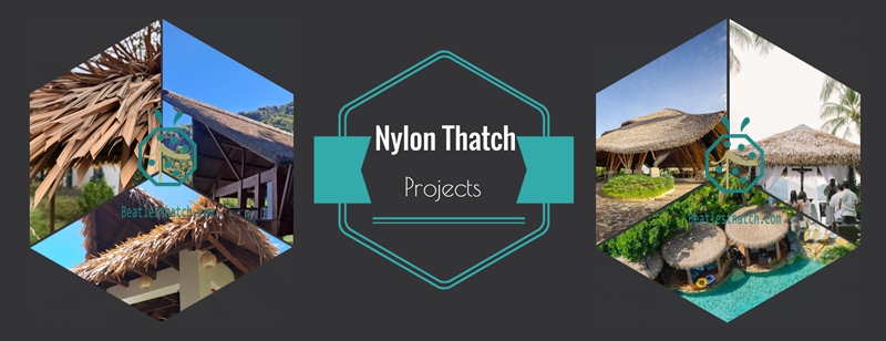 Nylon fibre thatch roof panels installation
