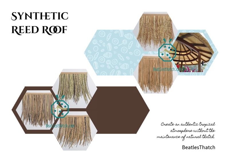 Synthetic African water reed thatch roof tiles from China factory