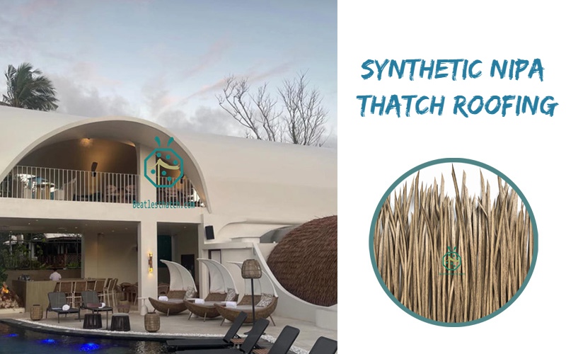 synthetic bahay kubo thatch roof for resort hotel bahay kubo in Palawan Island, Philippines synthetic bahay kubo thatch roof for resort hotel bahay kubo in Palawan Island, Philippines