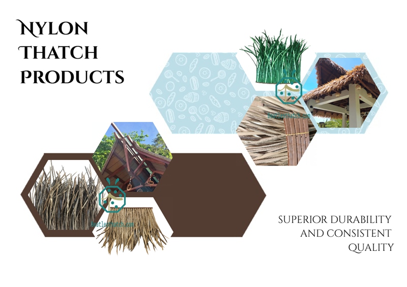 Competitive price synthetic nylon thatch roof panels for beach sea view hotel guest room roof decoration Competitive price synthetic nylon thatch roof panels for beach sea view hotel guest room roof decoration