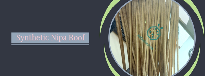 Closeup photos of artificial nipa hut thatch roof for resort hotel beach bahay kubo in Bohol Island Closeup photos of artificial nipa hut thatch roof for resort hotel beach bahay kubo in Bohol Island