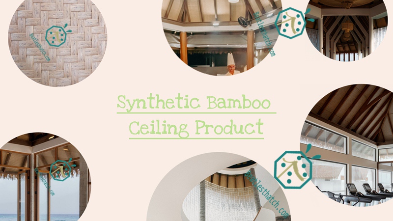 Synthetic Tiki Bar Woven Bamboo Ceiling Mat Supplier
