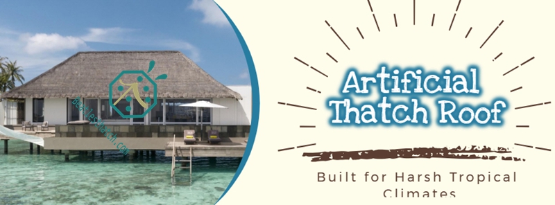Beach house synthetic thatch roofing