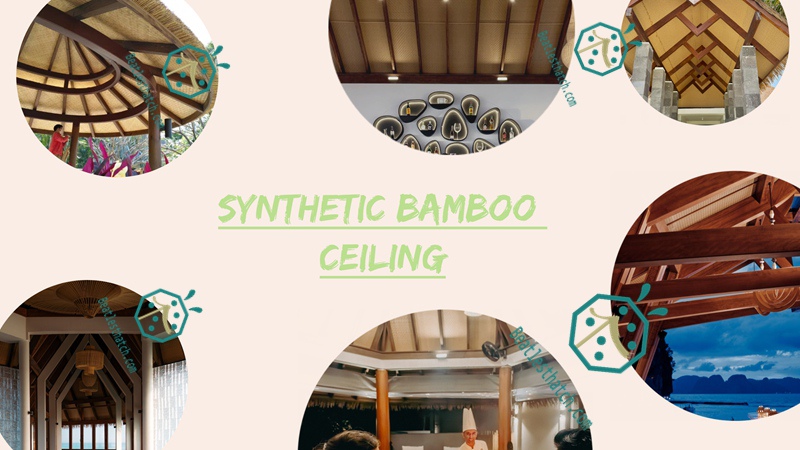 Artificial Bamboo Weavemat Products for Interior Decoration of Cultural Buildings