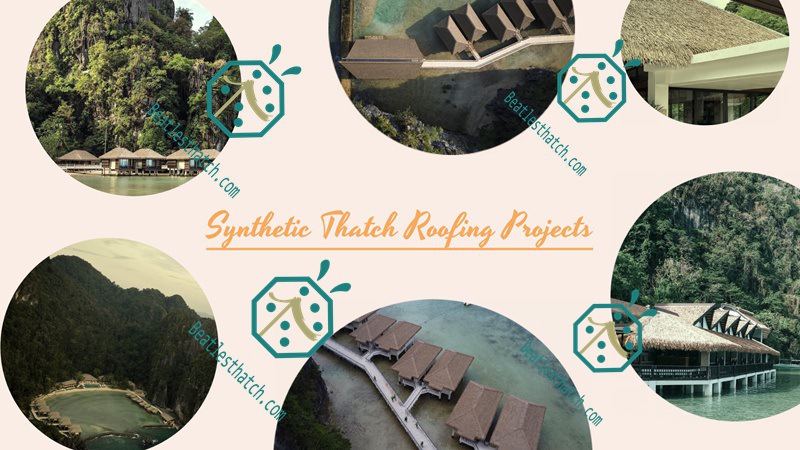 Plastic anahaw thatch roof project for Homestay Inn of Luzon Island in Philippines Plastic anahaw thatch roof project for Homestay Inn of Luzon Island in Philippines
