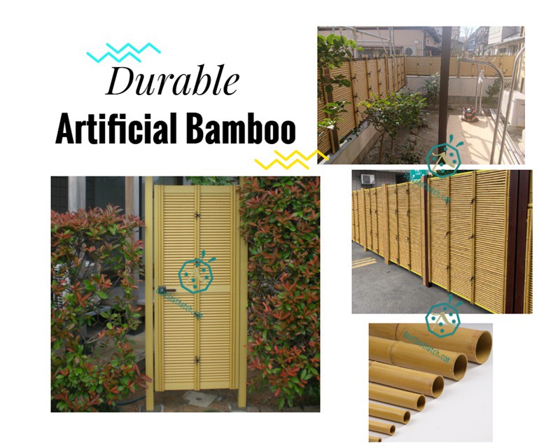 Synthetic bamboo sticks for interior and exterior wall cladding Synthetic bamboo sticks for interior and exterior wall cladding