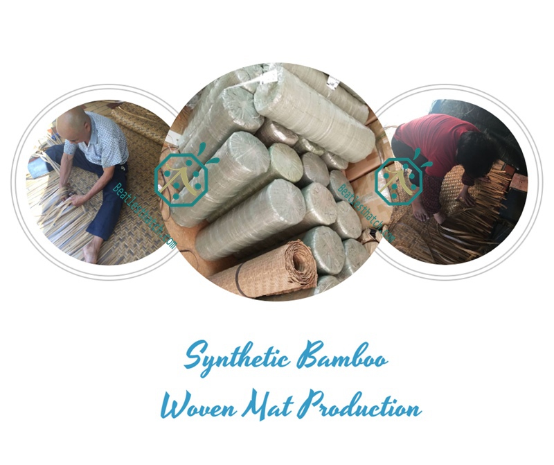 Skillful China Workers to Make Synthetic Bamboo Weave Ceiling Panels for House Decoration Skillful China Workers to Make Synthetic Bamboo Weave Ceiling Panels for House Decoration