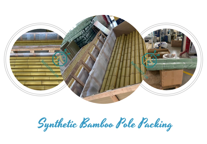 Packaging of plastic bamboo pole products Packaging of plastic bamboo pole products