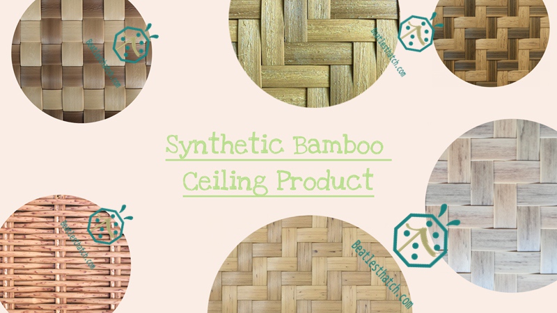 Natural rustic looking synthetic bamboo weaving mats Natural rustic looking synthetic bamboo weaving mats