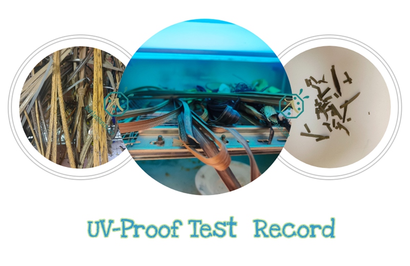 Test Equipment for Weatherproof Synthetic Palm Thatch Roofing Tiles for Theme Park Application Test Equipment for Weatherproof Synthetic Palm Thatch Roofing Tiles for Theme Park Application