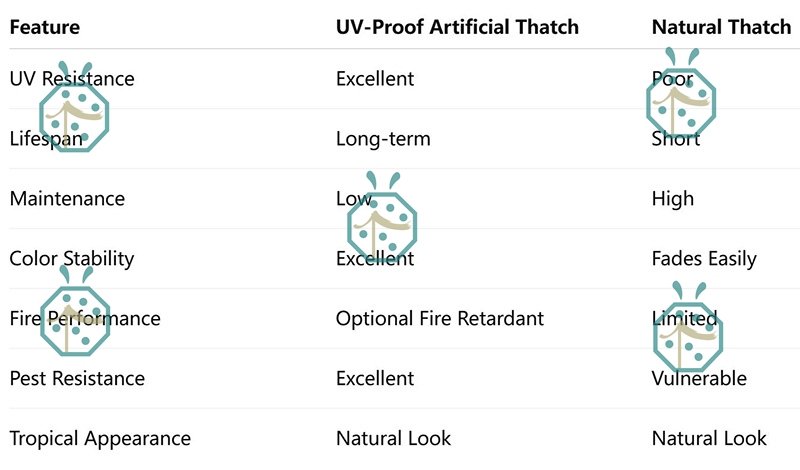 Advantages of synthetic pawid thatch roof covering materials for resort villa bungalow guest rooms Advantages of synthetic pawid thatch roof covering materials for resort villa bungalow guest rooms