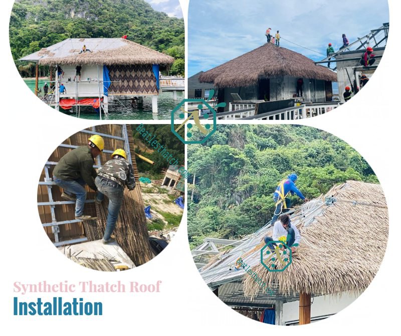Easier installation by artificial makuti thatch products Easier installation by artificial makuti thatch products