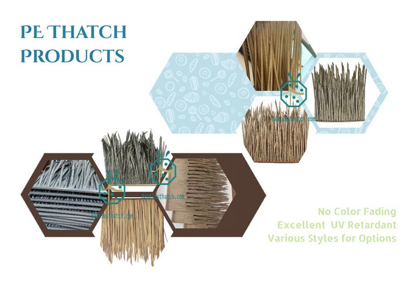 Durable PE thatch roofing materials from China supplier Durable PE thatch roofing materials from China supplier