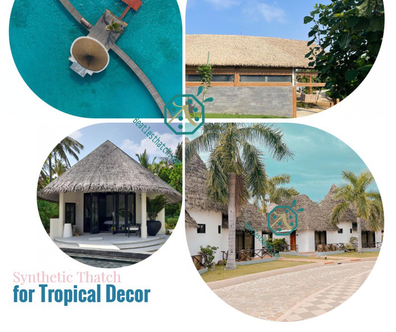 Faux nipa thatch roof tiles used for Gable thatch roof, Shed, Hip, Flat thatched house, Gambrel, Mansard Faux nipa thatch roof tiles used for Gable thatch roof, Shed, Hip, Flat thatched house, Gambrel, Mansard