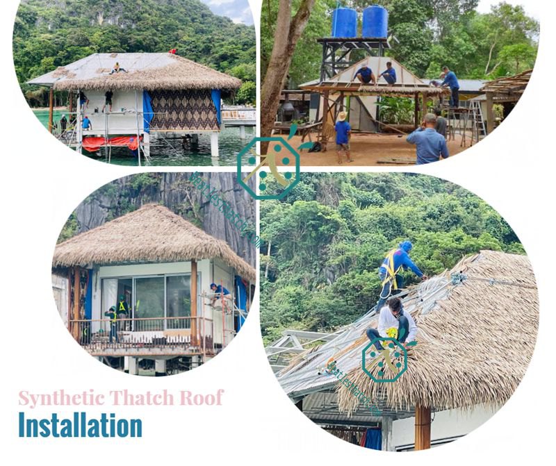 Installation guide for the plastic raffia thatch roof covering Installation guide for the plastic raffia thatch roof covering