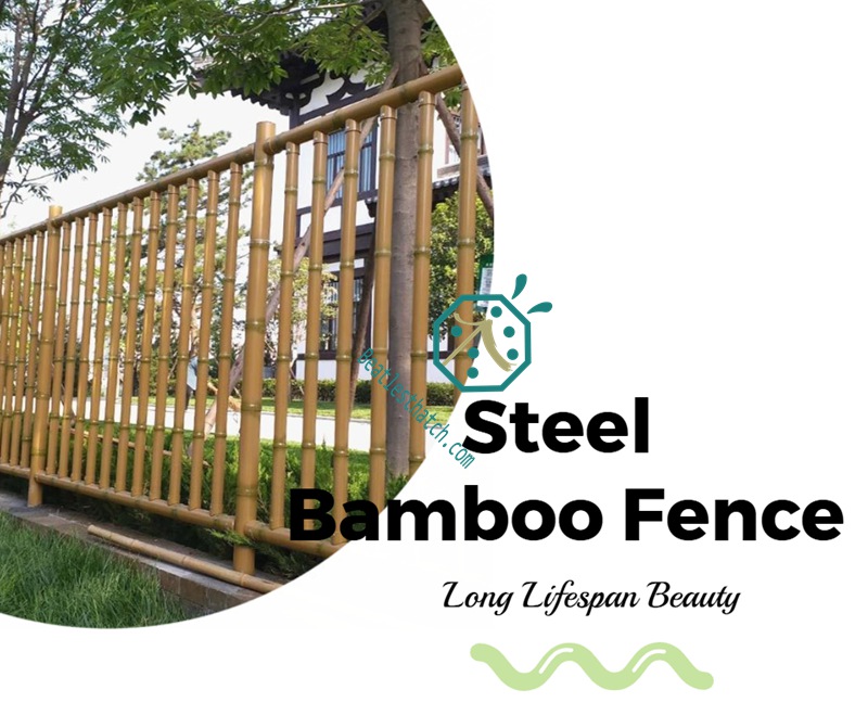 Vertical Iron Simulated Municipal Park Bamboo Fence (The Bamboo's direction is vertical) Vertical Iron Simulated Municipal Park Bamboo Fence (The Bamboo's direction is vertical)