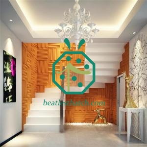 Good Price Wood Looking 3D Wall Board Design