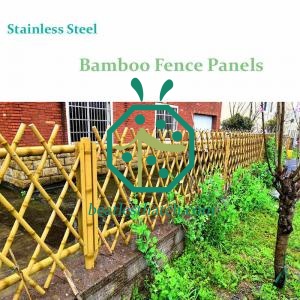 Garden Landscape Design Powder Coated Stainless Steel Bamboo Fence Covering