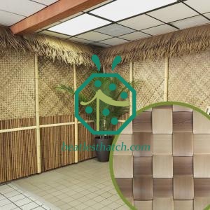 Fake Bamboo Woven Wall Cladding Wainscoting For Amusement Park Construction