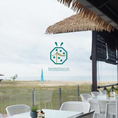 Artificial Mixed Materials Palm Roof System Solution For Tourism Restaurant