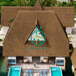 Anti-Corrosion Artificial Cadjan Thatch for Maldives Water Villa Renovation