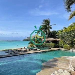 Windproof resort bungalow thatched roof