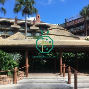 Pergola Mixed Materials Reed Thatched Roof