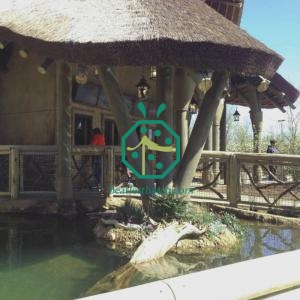 Simulated Synthetic Reed Thatch for Residential Garden Pergolas