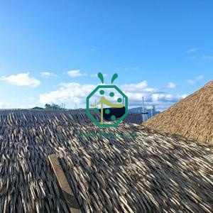 Commercial Grade Fireproof Palm Thatch for High-End Resort Gazebos
