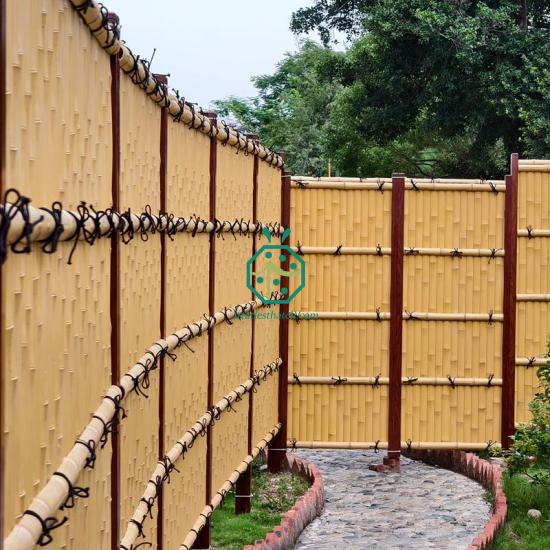 Perfect Aesthetic Imitation Bamboo Poles Used for Park Fence