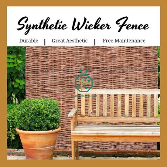 Synthetic wicker wall panel