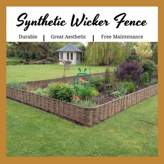 Synthetic willow garden fencing