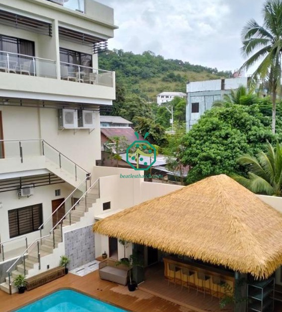Philippines Coron Island Coffee Bar Nipa Palm Thatch Roof Project