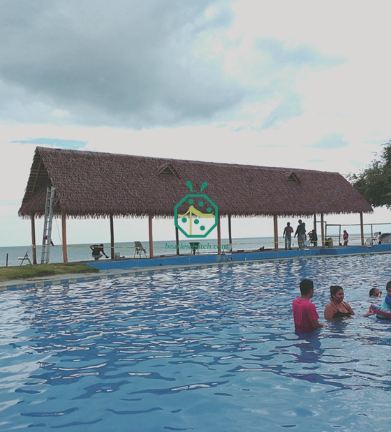 Synthetic Palm Thatch Roofing for Panama Beach Swimming Pool