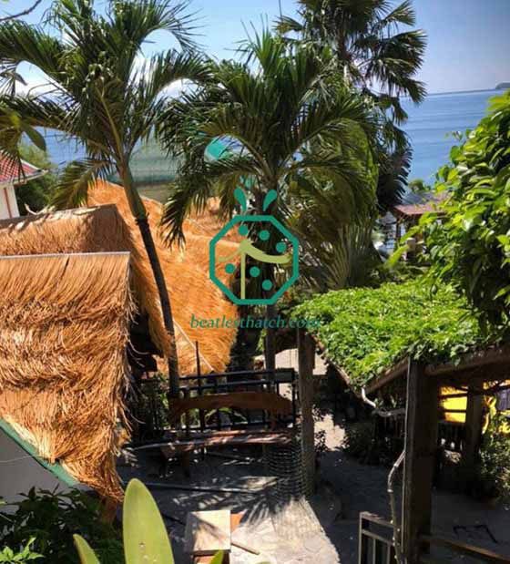 Synthetic Straw Thatch Roofing For Diving Resort in Batangas in Philippines