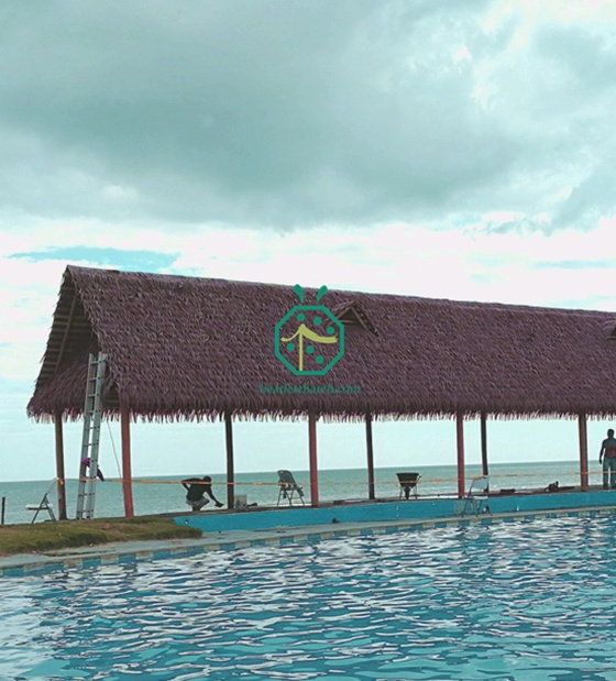 Synthetic Palm Thatch Roofing for Panama Beach Swimming Pool